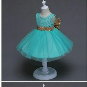 Girls Lace Long Dress with sweet flower